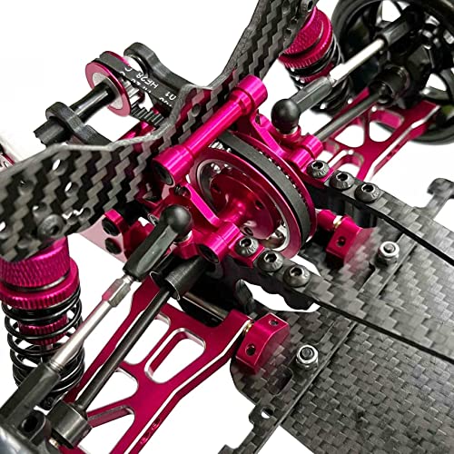 Alloy Carbon CF Chassis D5S Frame Kit Remodel Belt Drive Version 1/10 2Rear-Wheel Drift Car (Pink)