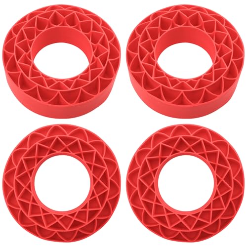 4Pack ShareGoo Silicone Rubber 1.9 RC Crawler Tire Foam Insert 108x42mm Compatible with Axial SCX10 90046 Traxxas TRX4 Redcat Gen7 Gen8 1/10 RC Crawler 1.9" Wheel Tires (Red) - color: Red