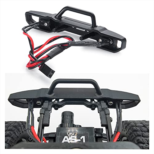Metal Front & Rear Bumper with Lights, Front | For 1/24 Axial SCX24 AXI00006 Bronco, RC Crawler Car - color: Front