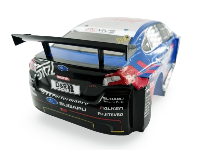 1/10 Scale RC Drift Racing Touring On Road Car Painted Body Shell, Spoiler Included, Pre-Cut, 258mm Wheelbase (Subaru STI Style) - color: Subaru Sti Style