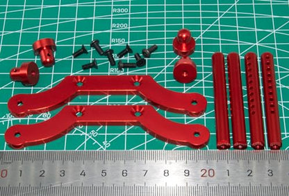 Body Post Mount Compatible with HPI 1/8 Savage Upgrade 85060 RC Car Aluminum Alloy Front Rear Shell Post Part(Red) - color: Red