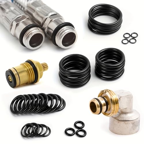 950Pcs O-Ring O Rings Assortment Kit, Sizes up to 25mm, Nitrile Rubber for Automotive Plumbing, Black - style: 20 Size/950 Pcs