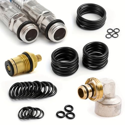 950Pcs O-Ring O Rings Assortment Kit, Sizes up to 25mm, Nitrile Rubber for Automotive Plumbing, Black - style: 20 Size/950 Pcs