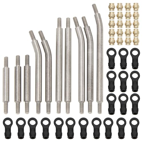 MEUS RACING Ascent-18 High Clearance Links Chassis Links + Steering Links Kit for Old Redcat Ascent-18 1/18 RC Crawler Upgrades Parts