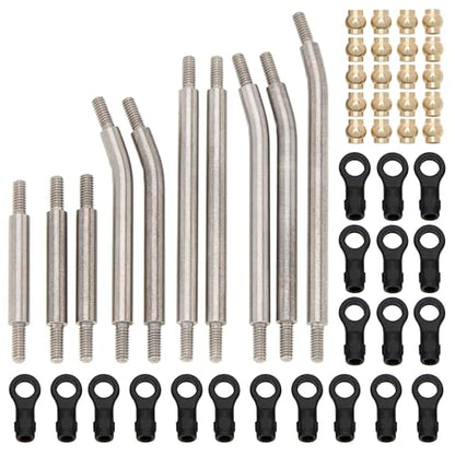 MEUS RACING Ascent-18 High Clearance Links Chassis Links + Steering Links Kit for Old Redcat Ascent-18 1/18 RC Crawler Upgrades Parts