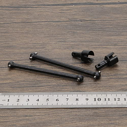 RCAWD Rear Driveshaft Set for 1/8 Losi LMT Upgrades, Dogbones & Diff Outdrive Drive Shafts for 4X4 Solid Axle Monster Truck #LOS04021, #LOS04022, Parts for #LOS242049, #LOS242038 Black - color: Black