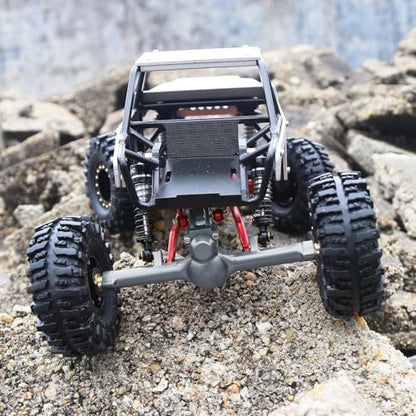 OGRC +4mm Axles with Double Joint Shaft & Brass Steering Knuckle for SCX24 | Aluminum Axle Housing, Brass Steering Knuckles, Stock 2/16T Gears, for Axial SCX24 AX24 1/24 RC Crawler, Titanium - color: Titanium
