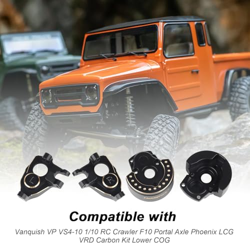 HobbyPark Brass Front Portal Cover & Steering Knuckle for 1/10 RC Crawler Vanquish VP VS4-10 Phoenix F10 Portal Axle LCG VRD Carbon Kit Lower COG Upgrade Parts