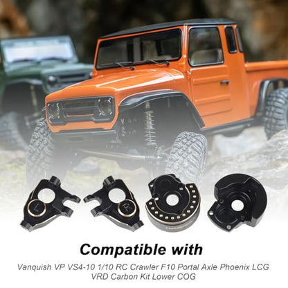 HobbyPark Brass Front Portal Cover & Steering Knuckle for 1/10 RC Crawler Vanquish VP VS4-10 Phoenix F10 Portal Axle LCG VRD Carbon Kit Lower COG Upgrade Parts