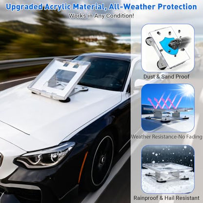 Wayona 265lbs Starlink Mini Magnetic Roof Mount Kit for Cars Lightweight Aluminum High-Strength PC Cover Plate for Vehicle RV Truck, Starlink Mini Hood Mount with Tilt Adjustment