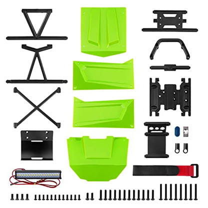 INJORA Nylon Rock Buggy Roll Cage Body Shell Chassis Kit for SCX10 II 90046 UTB10 1/10 RC Crawler Upgrade Parts (Green) - color: Green