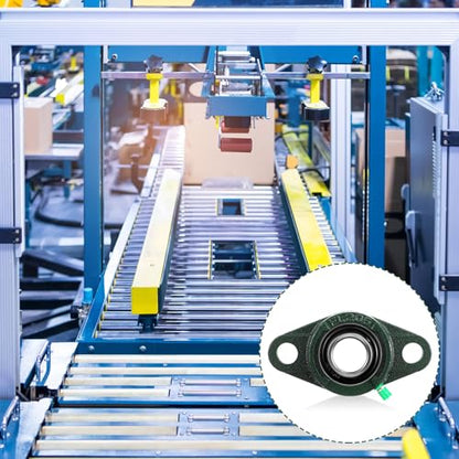 Threlaco 10 Pack Ucfl205-16 Pillow Block Bearing 1 in Bore Shaft Flange Mount Ball Bearing Unit 2-Bolt, Self Aligning Cast Iron Housing, Set Screw Locking Style Flange Pillow Block - style: UCFL205-16