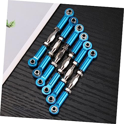 KOMBIUDA 6Pcs Aluminum Turnbuckle Rod Linkage for Epxhsp Racing Hpi Truck Buggy Upgrade Parts Construction Blue - color: Blue