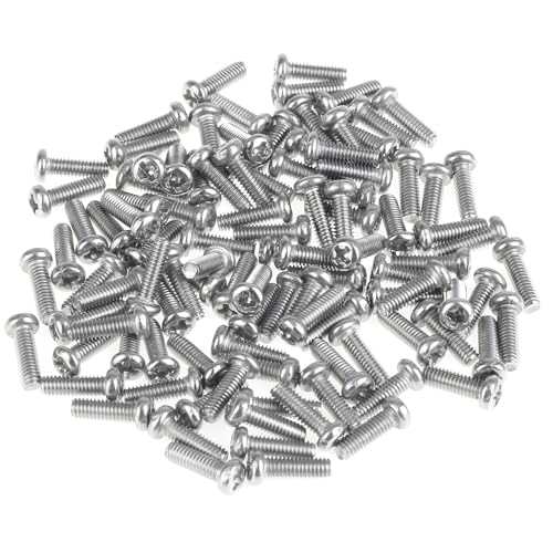 105 Pieces M2.5 x 8mm Machine Screws, Thread Pitch 0.45mm, Sutemribor M2.5 Phillips Pan Head Machine Screws, 304 Stainless Steel, Fully Threaded, Silver - size: M2.5 x 8mm, style: Phillips Pan Head