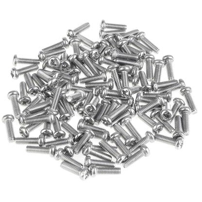 105 Pieces M2.5 x 8mm Machine Screws, Thread Pitch 0.45mm, Sutemribor M2.5 Phillips Pan Head Machine Screws, 304 Stainless Steel, Fully Threaded, Silver - size: M2.5 x 8mm, style: Phillips Pan Head