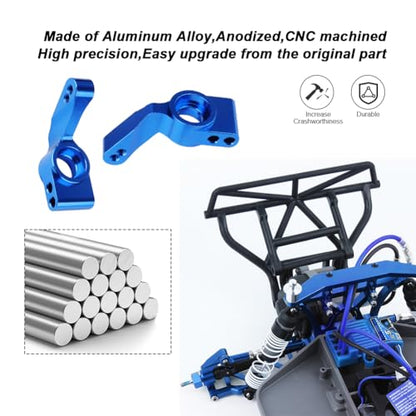 Hobbypark Aluminum Rear Stub Axle Carriers Upgrade Parts for 1/10 Traxxas Slash 2WD Stampede 2WD Rustler VXL Bandit VXL Replace 3752 - color: Navy Blue