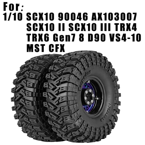 1.9 Dually Beadlock RC Wheel RC Tires for 1/10 SCX10 90046 AXI03007 TRX4 TRX6 VS4-10 Gen7 Gen8 MST CFX D90,Aluminum 1.9" Wheel Hub Rim RC Truck Tires 4pcs w/Adjustable Offset 4PCS Colour - color: Colour/Rc Wheel