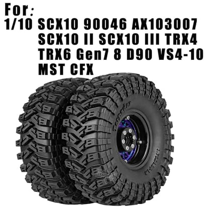 1.9 Dually Beadlock RC Wheel RC Tires for 1/10 SCX10 90046 AXI03007 TRX4 TRX6 VS4-10 Gen7 Gen8 MST CFX D90,Aluminum 1.9" Wheel Hub Rim RC Truck Tires 4pcs w/Adjustable Offset 4PCS Colour - color: Colour/Rc Wheel
