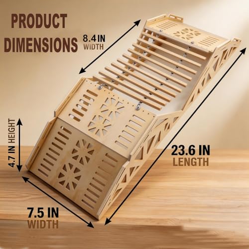 RC Crawler Course, RC Climbing Bridge, RC Crawler Climbing & Balance Challenge Bridge Obstacle Course for 1/18 1/24 Scale RC Crawler Truck, Wood Materials (Vehicle Not Included)
