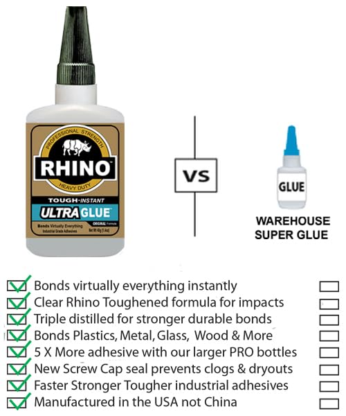 Rhino Glue, Heavy Duty 40 Gram Clear