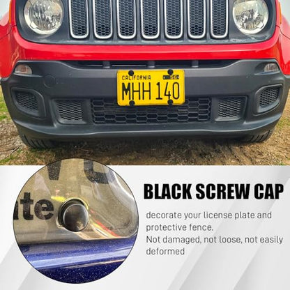 Anti Theft License Plate Screws, License Plate Bolts, Stainless Steel Security Plate Mounting Hardware Kit, Auto Accessories Anti Theft License Plates Screws for Fastening Car Tag Frame Holder