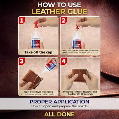 Adhesive Guru Leather Glue (2x0.7 oz) Super Glue for Purses, Sofas and Furniture Repair Ideal for DIY, Upholstery and Leathercraft. Waterproof, Compitable with Aerosol Accelerator - 2 Pack - size: 2 Pack, style: Leather Glue