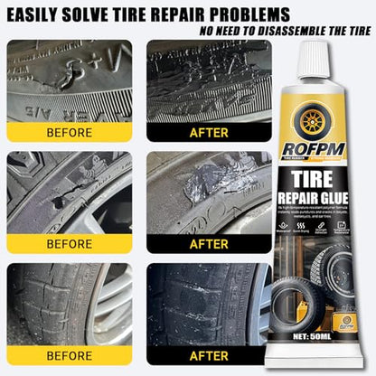 Tire Repair Glue Kit 100ml,Tire Sidewall Adhesive Rubber Cement Black | Automotive Tire Repair Glue Kit, Professional Bonding Glue for Bike, Car, Motorcycle, Bicycle