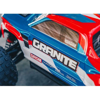 ARRMA RC Truck 1/18 Granite GROM MEGA 380 Brushed 4X4 Monster Truck RTR with Battery & Charger, Blue, ARA2102T1 - color: Blue