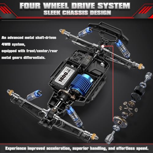 HAIBOXING 2997A 1/12 Brushless RC Cars, Fast RC Enthusiast Grade Max 45 Mph | 60A Waterproof ESC, Oil-Filled Shock, Center Differential, Fast 4WD Remote Control Car, 3S Batteries Applicable, Not Included - style: RC Stadium Truck