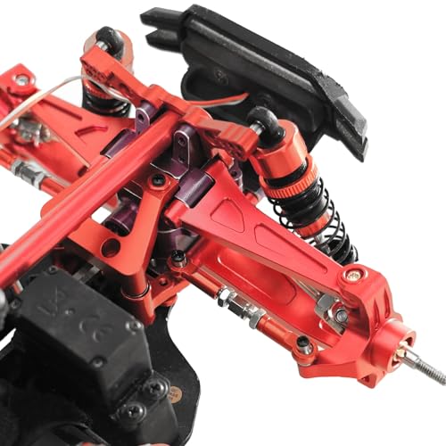 For Hyper Go For Mjx 14210 14209 H14BM Metal Steering Cup Upper Lower For Swing Arm Set Shock Tower Bracket Body Post RC Car Parts Replacement RC Car Upgrade Part(Red) - color: Red