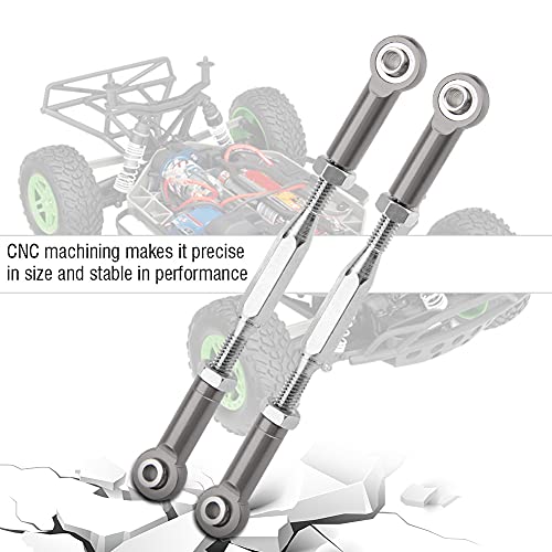 Aluminium Alloy Precision Steering Linkage Rods for Slash RC Truck, Durable Steering Rods for 1/10 Scale RC Truck (SLA013T titanium gray) - size: SLA013T titanium gray