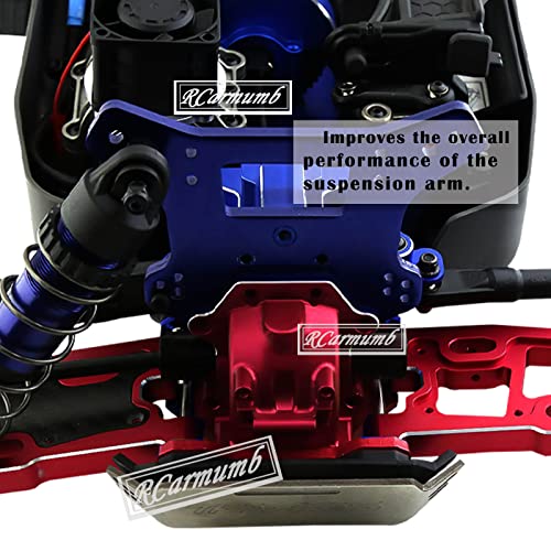 Gear Box Upgrades Part for 1/8 Sledge 4WD,Aluminum Front Rear Universal Gear Box Housing, RC Alloy Gearbox Hops up for Sledge Monster Truck RC Car #95076-4,Replace #9529, Red （1 Set - color: Red- Gear Box