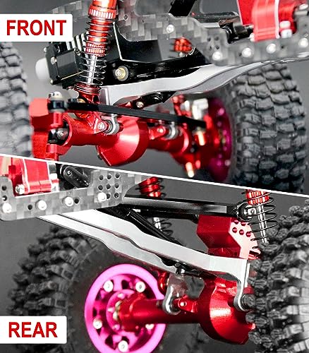 McCue RC Praying Mantis Link Tucked Inward Links High Clearance Links for Axial 1/24 SCX24 C10 JLU Bronco RC Crawler Upgrade Parts - 5 PCS (Silver) - color: Silver