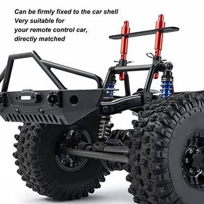 Keenso RC Shell Columns, Front Rear Aluminum Alloy Carbon Fiber Car Body Mount Post for Axial SCX10 90046 90047 1/10 RC Car (Red) - color: Red
