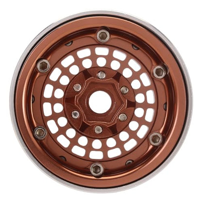 INJORA Turbine 1.9" Aluminum Wheel Offset -10mm for 1/10 RC Crawler(Bronze) - color: Bronze