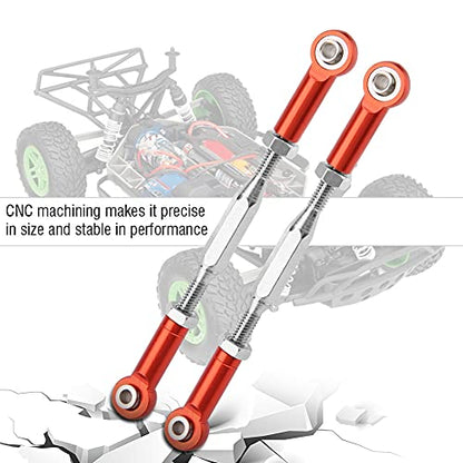 RC Steering Rod Arm, Aluminum Alloy Steering Linkage for Slash 1/10 Scale RC Truck with CNC Machining and Anodized Surface (2) - color: 2