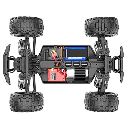 Redcat Racing Volcano 16 1/16 Scale RC Monster Truck – Electric Remote Control Car with 4WD, LED Lights, 2.4GHz Radio, 2 Rechargeable Li-Ion Batteries & Charger - Blue - color: Blue