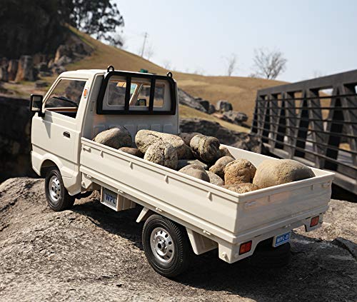 ARRIS WPL D12 1/10 RC Kei Truck RWD with 260 Brushed Motor RTR | JDM Style Mini Truck, Realistic Design, DIY Upgrade Ready, Street Driving Fun - style: WPL D12 White