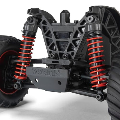 ARRMA 1/16 Quake GROM 4X4 RTR Brushed Monster Truck, Red | RC Truck, Battery & Charger Included, ARA2137T1 - color: Red