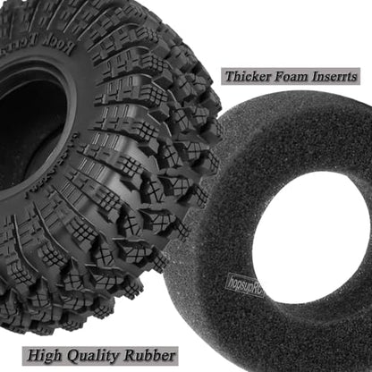 1.9 RC Wheels for 1/10 SCX10 SCX10II SCX10III 90046 TRX4 D90.Aluminium RC Truck Tires Highway Tires 1.9" RC Wheels and Tires 1.9 Beadlock Wheel Rim RC Tires,Red&Blue - color: Red&blue（for 1/10）