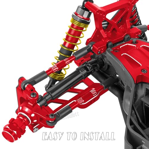 RC Aluminum Turnbuckles Camber Links Upgrades Part for 1/10 Slash/Rustler/Stampede/Hoss,1/8 Jato 4X4 4WD VXL,Turnbuckles Camber Links Hops Up,Red (#9027#9028#9029) - color: Colorful-(for 1/10）