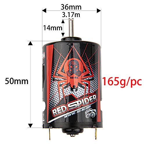 RC Motor 23T 540 Brushed Motor Shaft 3.175mm Compatible with Axial SCX10 AXI03007 90046 Traxxas TRX4 D90 MST Tamiya CC01 1/10 RC Crawler Short Truck Car