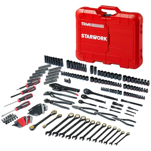 STARWORK TRUE MECHANIC 312-Piece Mechanics Tool Set and Socket Set, Professional, SAE/Metric - size: 312 PC