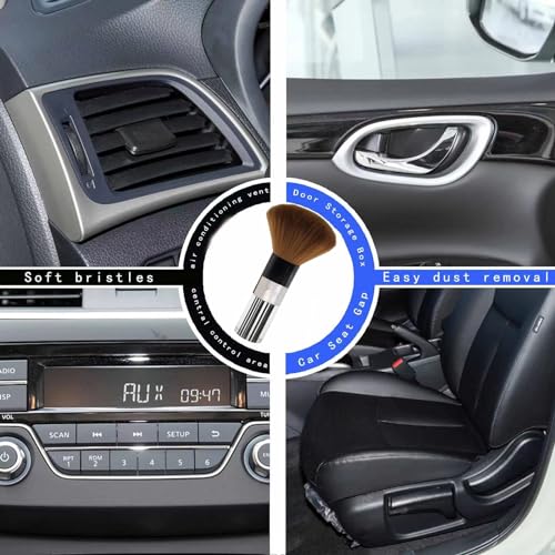 Car Interior Dusting Brush Auto Dust Sweeping Soft Brush Automotive Mini Duster Interior Cleaning Brush for Car Air Vent,Dash,Seat Microfiber Sweep Detailing Brushes Dust Removal Tools 3PCS - color: Style 4 (small + medium + wool duster)