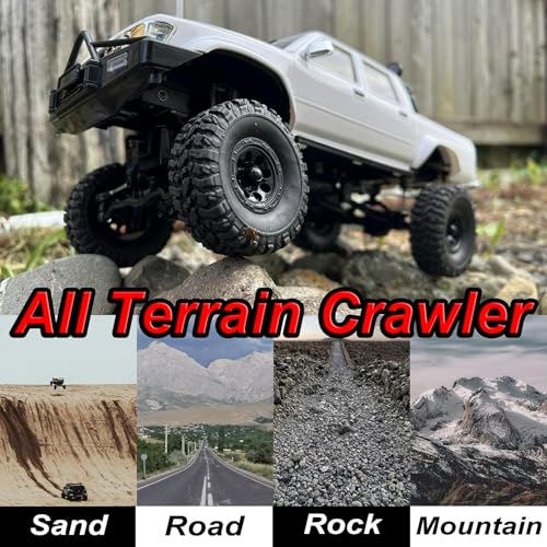 WPLDEWAN WPL C64-1 RC Crawler 1/16 Scale RC Truck 4x4 Off Road | Remote Control Rock Crawler All Terrain Pickup RTR 260 Motor Upgraded Chassis 2.4GHz Proportional Control Adult