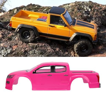 DAN&DRE RC Truck Body Shell Universal PVC 1/10 Remote Control Car Shell for 26cm Wheelbase RC Truck (Pinkish) - color: Pinkish