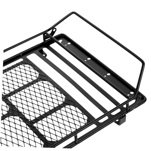 Car Roof Luggage Holder Rack for Rc Crawler Black Cargo Bracket for Simulation Accessories Lightweight Design for Easy Installation and Strong Fixation - size: 22.8X14.1cm