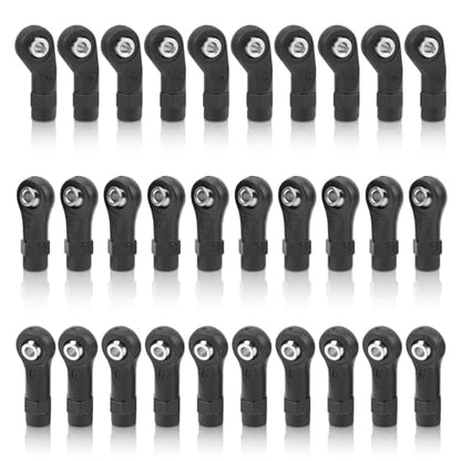 30pcs Link Rod End M4 Ball Joint Head for RC Crawler Car M4 Link Linkage Rod End Width Balls Joint Head Set ForTraxxasTRX‑4 1/10 RC Car Crawlers Link Ball Head RC Car Ball End RC Rod Ends