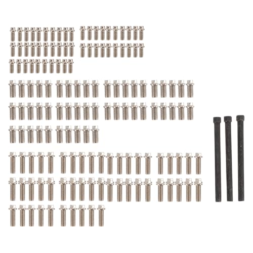 RC Wheel Hub Screws Premium Stainless Steel High Hardness Anti RC Car Wheel Rim Screw Kit with Wrench for 1/8 1/10 1/12 1/16 Scale M2 M2.5 M3 Specifications
