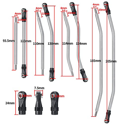 Benedict Harry 10PCS Stainless Steel Link Rod Linkage for Axial Wraith AX90018 90020 90031 90045 90056 Upgrade Parts